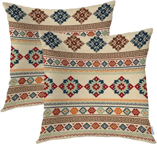 Vista 54 de Batmerry Fundas de almohada de bosque de arce otoñal, casas de sillas de madera, hojas amarillas, fundas de almohada decorativas, impresión digital