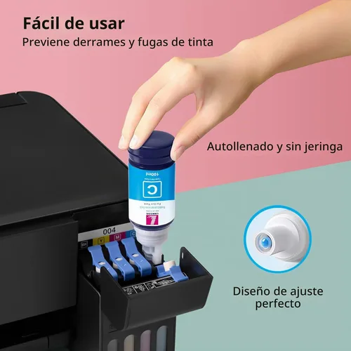Vista 3 de Tinta de sublimación de 6 × 250ML compatible con impresoras EcoTank ET-8500 ET-8550 (6 colores, BK PB C M Y K gris)
