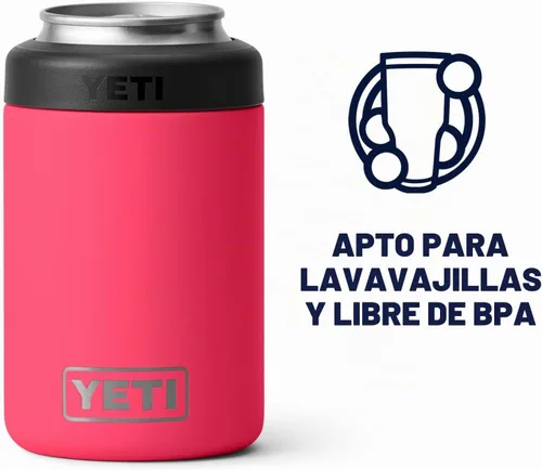 Vista 5 de YETI Rambler - Aislador de latas Colster de 12 onzas para latas de tamaño estándar, color rosa Bimini Rosa (Bimini Pink)