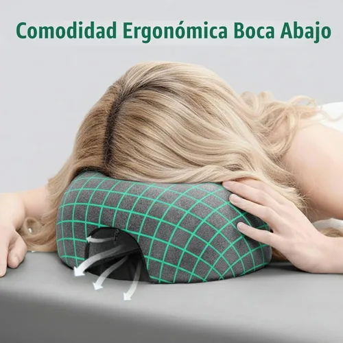 Vista 2 de Almohada facial con tela transpirable para mesa de masaje, cojín de espuma viscoelástica para dormir, reposacabezas para spa, recuperación