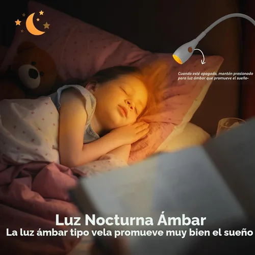 Vista 8 de acegoo Luz de lectura minimalista para cabecero de cama, lámpara de clip blanca regulable con adaptador USB-C, cuello flexible y práctico