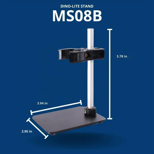 Vista 2 de Dino-Lite MS08B - Soporte de mesa portátil compacto, ajustable, 3.9" x 2.9" x 5.7
