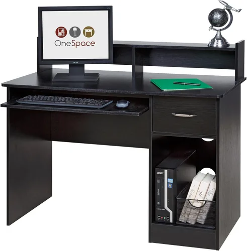 Vista 6 de OneSpace - Escritorio para computadora, Madera, Negro