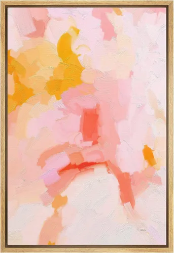 Vista 22 de MUDECOR Impresión en Lienzo Enmarcado Arte de Pared Pincelada Floral Abstracta en Tonos Neutros Cálidos Tonos Terrosos Ilustraciones Minimalismo