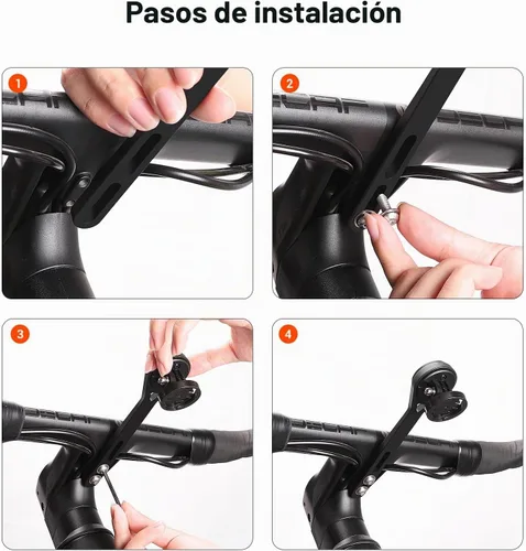 Vista 3 de COOSPO Ordenador de bicicleta frontal extendido MT6S, compatible con manillar integrado Aero para computadora de ciclismo, compatible con Garmin