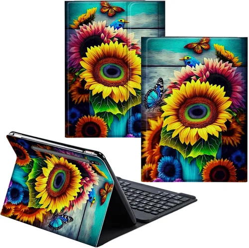 Vista 63 de Funda para Samsung Galaxy Tab S6 Lite 2022/2020 Teclado inalámbrico desmontable y cubierta de cuero PU Funda protectora para Samsung Galaxy Tab S6
