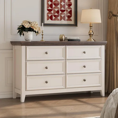 Vista 19 de BOSHIRO Cómoda de granja de 3 cajones para dormitorio - 31.5" de ancho 3 cajones de almacenamiento como mesita de noche o cómoda de pie