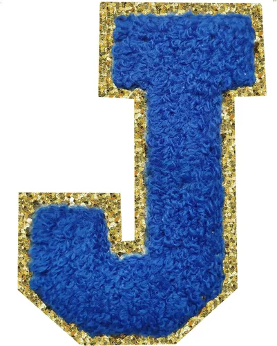 Vista 184 de 3Pcs Letter Patches Varsity Glitters Chenille,SPRT Iron on Blue Letter Patch,Alphabet Cloth Patch for Team Costume Decoration 3.1in Height S