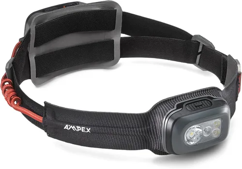 Vista 10 de AMPEX Luz de camping recargable de 300 lúmenes luz blanca con modo rojo - Interruptor de bloqueo - 200 horas de tiempo de funcionamiento con carga