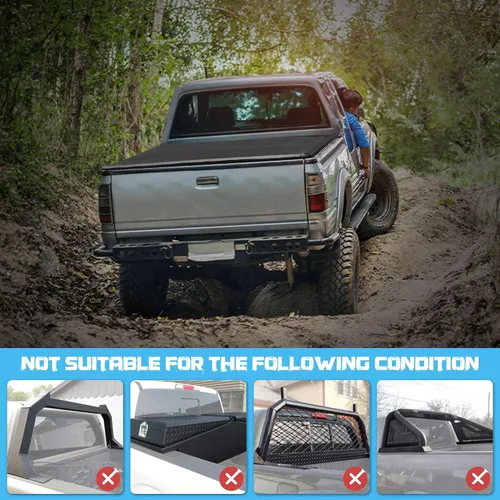 Vista 14 de Funda para tonneau de camioneta compatible con Ford Ranger 2019 2020 2021 2022 2023 5 pies de caja corta, estilo plegable suave (triple pliegue)