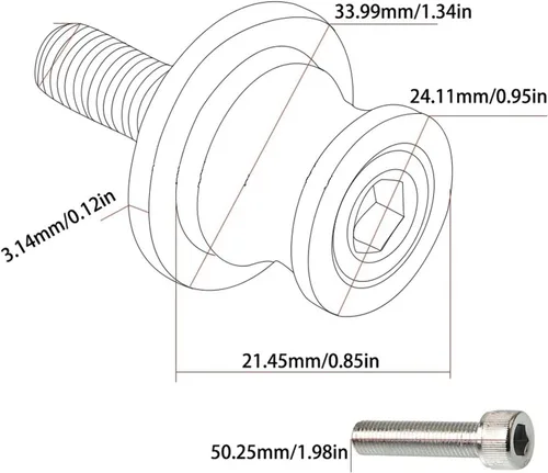 Vista 2 de Tornillos de soporte Accesorios de motocicleta, carretes de basculante CNC, tornillos deslizantes para Yamaha MT09 Tracer 900 MT 09 MT-09 TRACER900