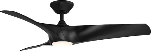 Vista 24 de Zephyr - Ventilador de techo inteligente de 3 aspas para interior y exterior, 52 pulgadas, madera grafito desgastada con kit de luz LED ajustable