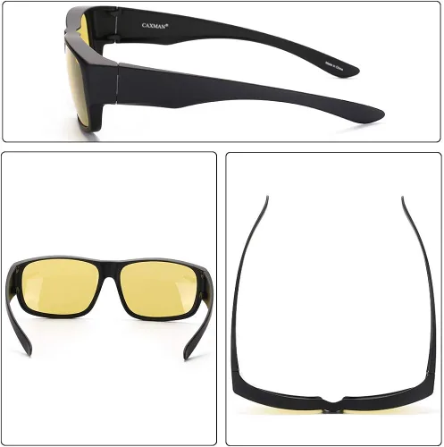 Vista 4 de CAXMAN Polarized Over Glasses Sunglasses for Prescription Frames, Small Medium & Oversized
