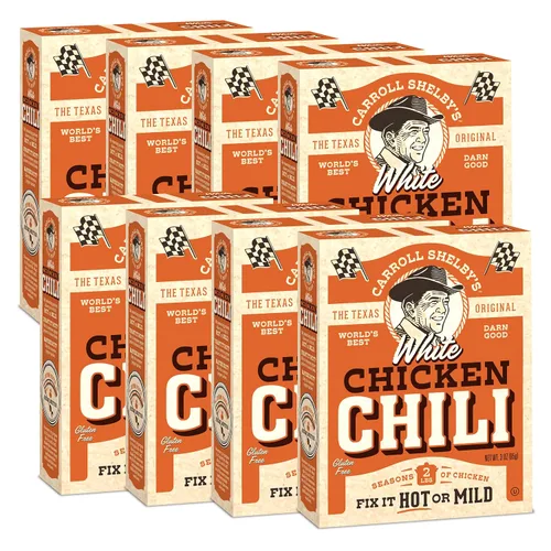 Vista 8 de Carroll Shelby's Original Texas Brand White Chicken Chili Kit 3oz Box (Pack of 1)
