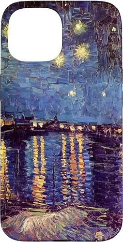 Vista 6 de Starry Night Over The Rhone, Vincent Van Gogh. Funda para iPhone 17