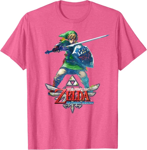 Vista 25 de Camiseta Nintendo Zelda Skyward Sword Link Ready for Battle Negro