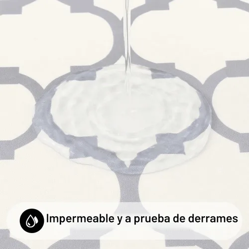 Vista 2 de Smiry - Mantel cuadrado de vinilo impermeable con respaldo de franela para mesas cuadradas, manteles de plástico lavables a prueba de derrames