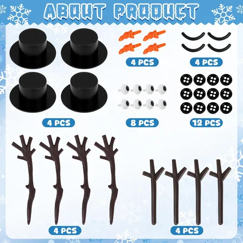 Vista 2 de 4 Pack de Manualidades Navideñas, Manualidad de Muñeco de Nieve de Arcilla de Secado al Aire, ¿Quieres Construir un Muñeco de Nieve? Rellenos