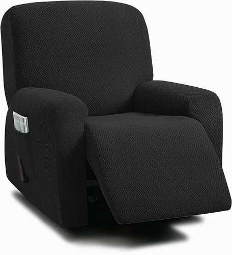 Vista 35 de ULTICOR Fundas jacquard para sofá reclinable de 8 piezas, fundas elásticas para sofá reclinable de 3 cojines, gruesas, suaves y lavables (estilo 3)