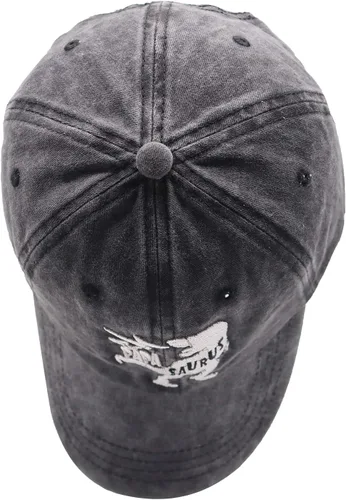 Vista 3 de Papa Saurus - Sombrero de dinosaurio, gorra de béisbol ajustable bordada T Rex para hombre