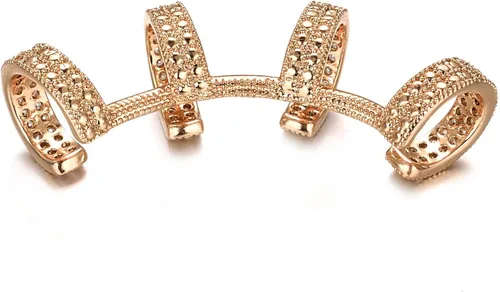 Vista 5 de Yoursfs Pendientes de puño para mujer con clip sin perforar aretes hipoalergénicos de cristal para escalador