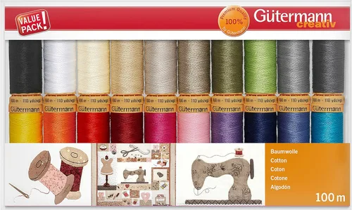 Vista 2 de Gutermann - Juego de hilos, multicolor, 100 m