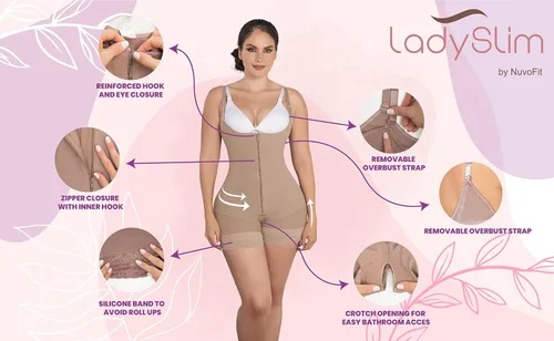 Vista 6 de LadySlim by NuvoFit 613 Fajas Colombianas Reductoras Levanta Cola Postparto Colombiana Fajas