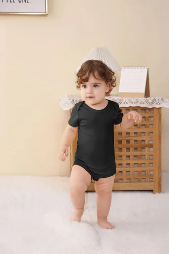 Vista 3 de GUISBY Body de rayón de manga corta para bebés de 0 a 24 meses