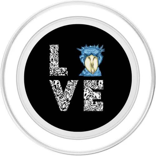 Vista 2 de Shoebill Love Leopard African Stork Bird Lover Shoebill Bird PopSockets MagSafe PopGrip para iPhone