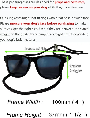 Vista 2 de G014 Dog Cat Pet - Gafas de sol de los años 80 para razas pequeñas de hasta 15 libras (paquete de 2 unidades, negro + espejo negro-azul)