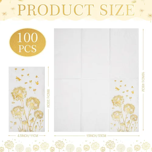 Vista 2 de Pasimy 100 toallas de mano desechables para baño, toalla de papel de diente