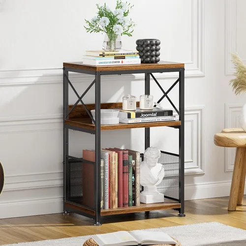 Vista 7 de Simple Trending Soporte para tocadiscos, soporte para tocadiscos con almacenamiento de vinilo con capacidad para hasta 200 álbumes, mesa auxiliar