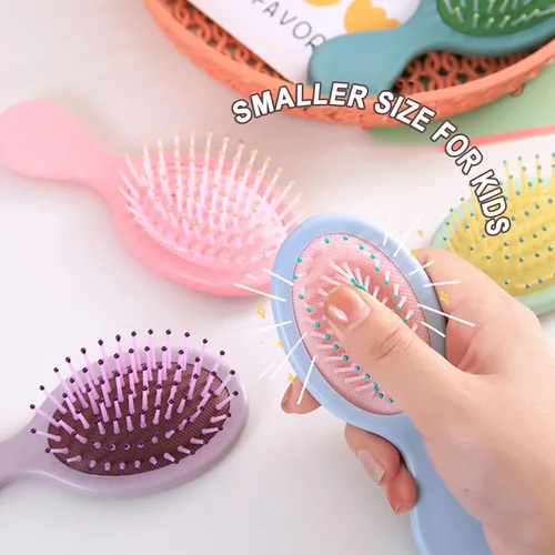 Vista 6 de Mini cepillo de pelo mojado de 20 piezas, cepillo desenredante de viaje con cerdas suaves para la mayoría de tipos de cabello, práctico de operar