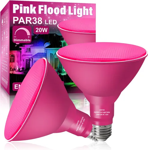 Vista 25 de PAR38 Bombillas LED de inundación para exteriores, paquete de 2 unidades, regulables 20 W (equivalente a 200 W) bombillas de inundación de base E26