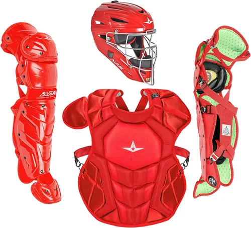 Vista 8 de All-Star Eje S7 de 9 a 16 años – Kit de equipo de captura de béisbol (incluye casco, protector de pecho, protectores de piernas), cumple con NOCSAE