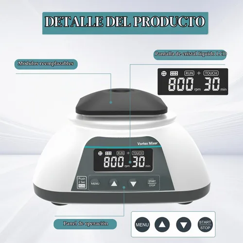 Vista 8 de VM-500PRO Mezclador digital multifunción Vortex, 3000 RPM, 2 modos de funcionamiento