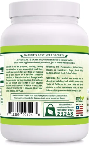 Vista 3 de Herbal Secrets Suplemento en polvo de fenogreco 16 oz (454 G) 113 porciones Sin OMG Sin gluten Fabricado en Estados Unidos