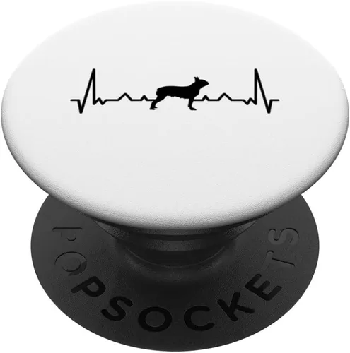 Vista 6 de Boston Terrier Heartbeat Boston Bull Terrier Pet Dog Lover PopSockets MagSafe PopGrip for iPhone