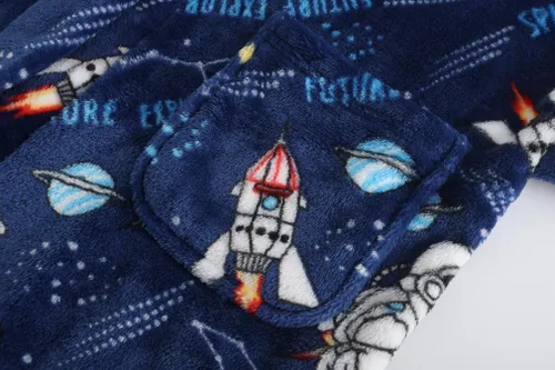 Vista 5 de SRVNFBKT Albornoces para niños y niñas, batas de baño con capucha para niños, batas de franela suave, ropa de dormir, regalo para niños y niñas