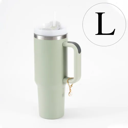 Vista 4 de Accesorios de dije de letra para taza Stanley, dije de mango de letra de identificación de acero inoxidable, dije de letra de mango de taza de agua