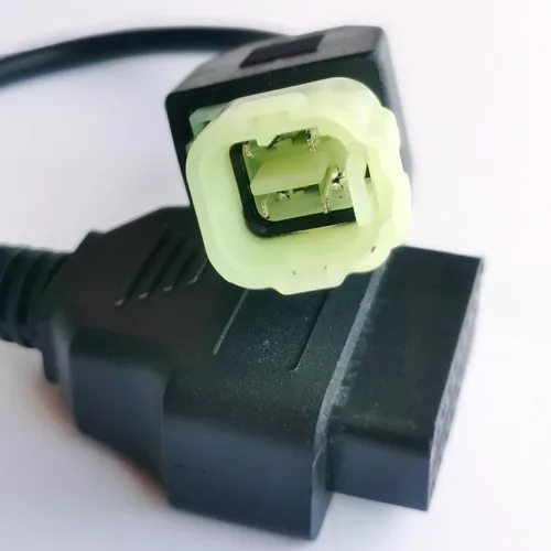 Vista 4 de Adaptador OBD para Motocicleta, OBD2 de Diagnóstico de 4 Pines (Línea K) Conector J1962 para Motocicletas Hondadaa de 40CM