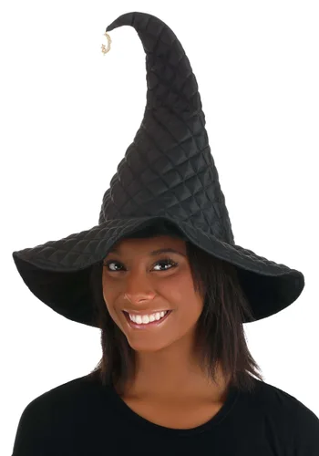 Vista 2 de Sombrero de disfraz de bruja negra acolchado para mujer Multicolor