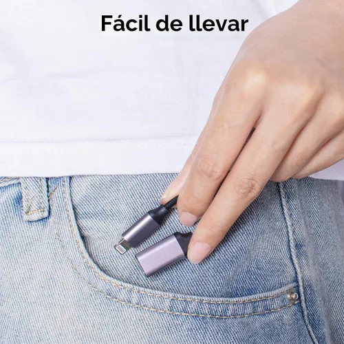 Vista 5 de TechMatte - Adaptador de cable USB C a Lightning macho, carga rápida PD de 27 W