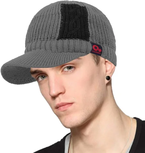 Vista 69 de Janey&Rubbins Gorro de punto diario con orejeras con forro polar y calavera