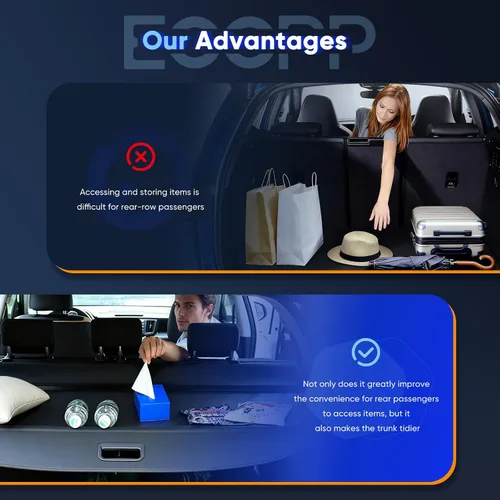 Vista 5 de ECCPP Funda retráctil de carga para automóviles, cubierta de seguridad para maletero 2022-2024, compatible con Rivian R1S, accesorios flexibles