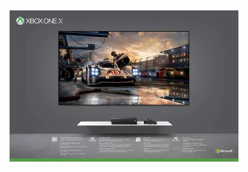 Vista 5 de Consola Microsoft Xbox One X de 1 TB con controlador inalámbrico Xbox One X mejorado HDR Native 4K Ultra HD