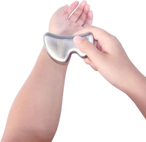 Vista 5 de Herramienta de Masaje de Raspado Gua Sha de Acero Inoxidable IASTM para Movilización de Tejidos Blandos (Forma de B)