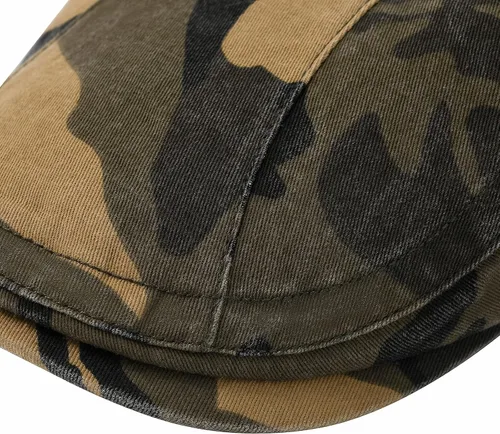 Vista 7 de VOBOOM Hombres Algodón Newsboy Boina Sombrero Duckbill Hebilla Cabbie Cap