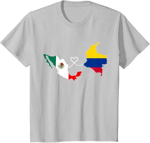 Vista 27 de Camiseta Half Colombian Half Mexican Flag Map DNA Mexico Colombia
