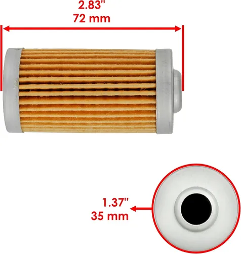 Vista 2 de Caltric Element - Filtro de combustible compatible con John Deere Gator Trail 6X4 Diesel X495 X595 CH15553